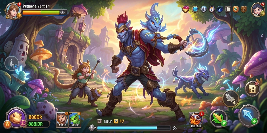 Tangkapan layar menunjukkan momen seru dalam gameplay 888IDR.