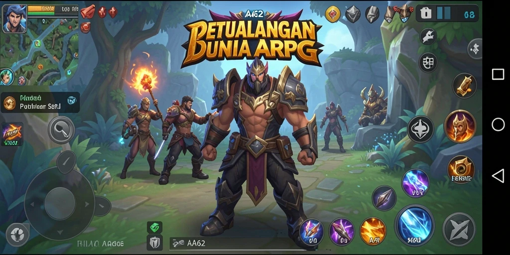 Screenshot gameplay ARPG yang menampilkan aksi seru di AA62.