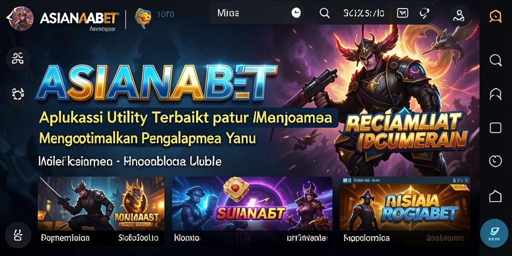 Tampilan antarmuka ramah pengguna dari ASIANABET dalam aplikasi Utility.