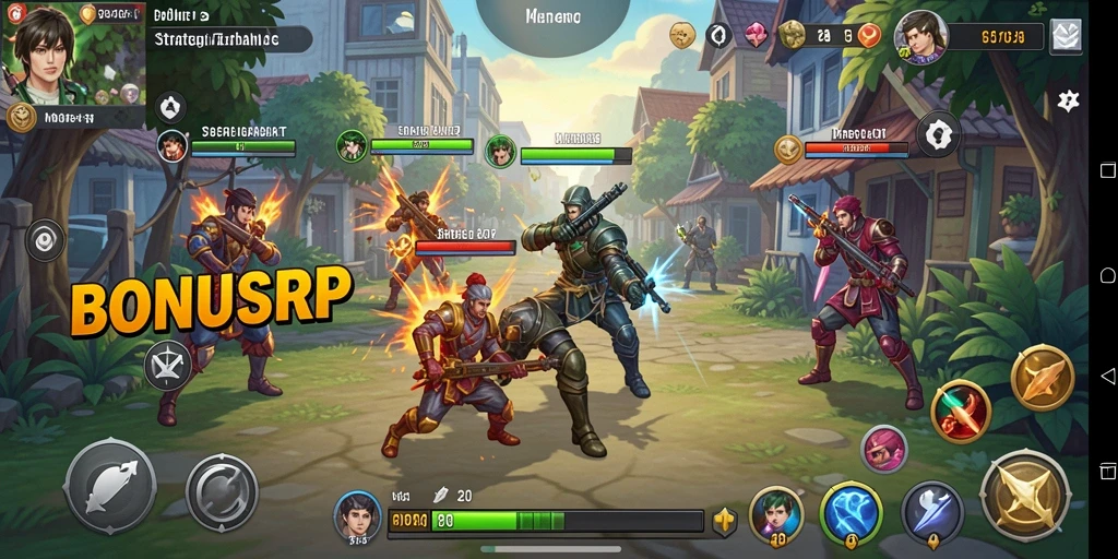 Tampilan gameplay menarik dari BONUSRP dengan ketegangan strategi.