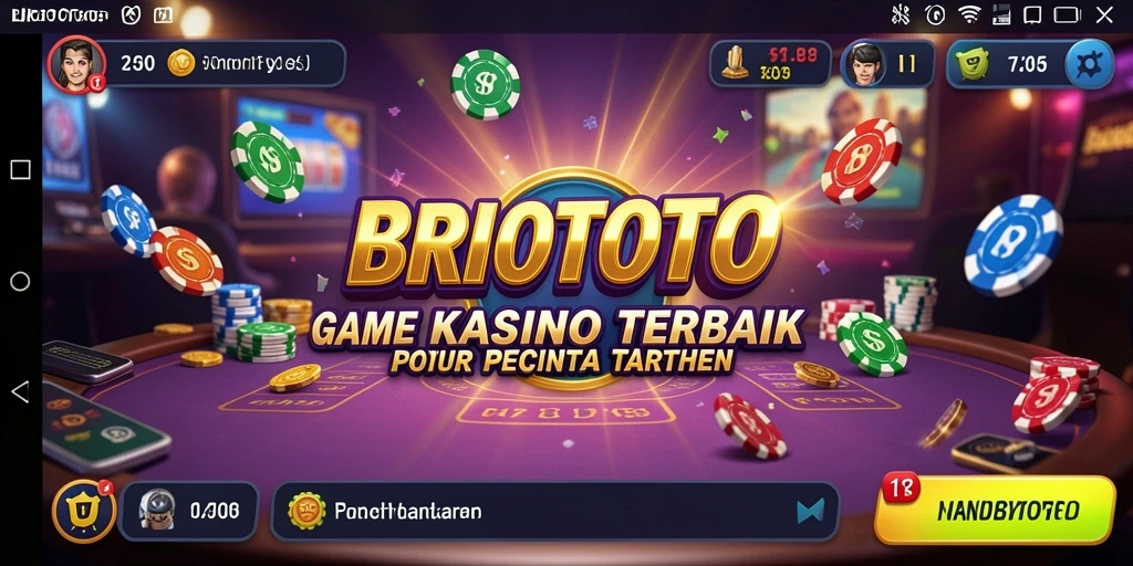 Tampilan gameplay menegangkan di BRIOTOTO dengan warna cerah dan suara yang menghibur.
