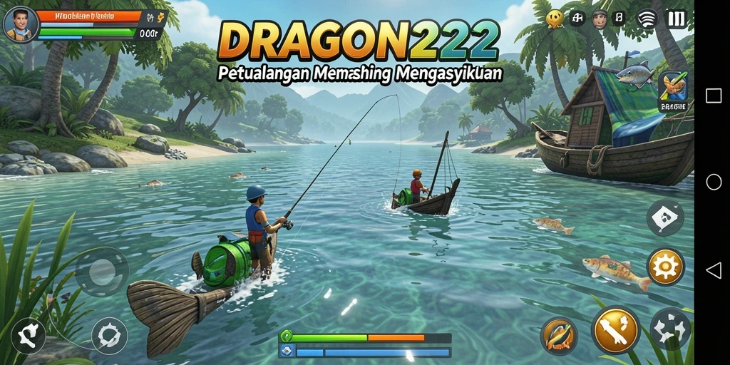 Gameplay mendebarkan dalam DRAGON222 saat menangkap ikan.