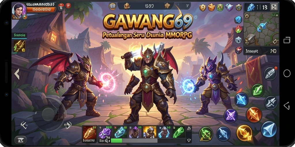 Screenshot menunjukkan aksi mendebarkan dalam dunia GAWANG69.