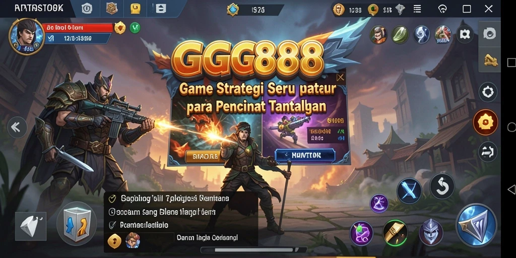 Tampilan gameplay GGG888 yang penuh strategi dan aksi.