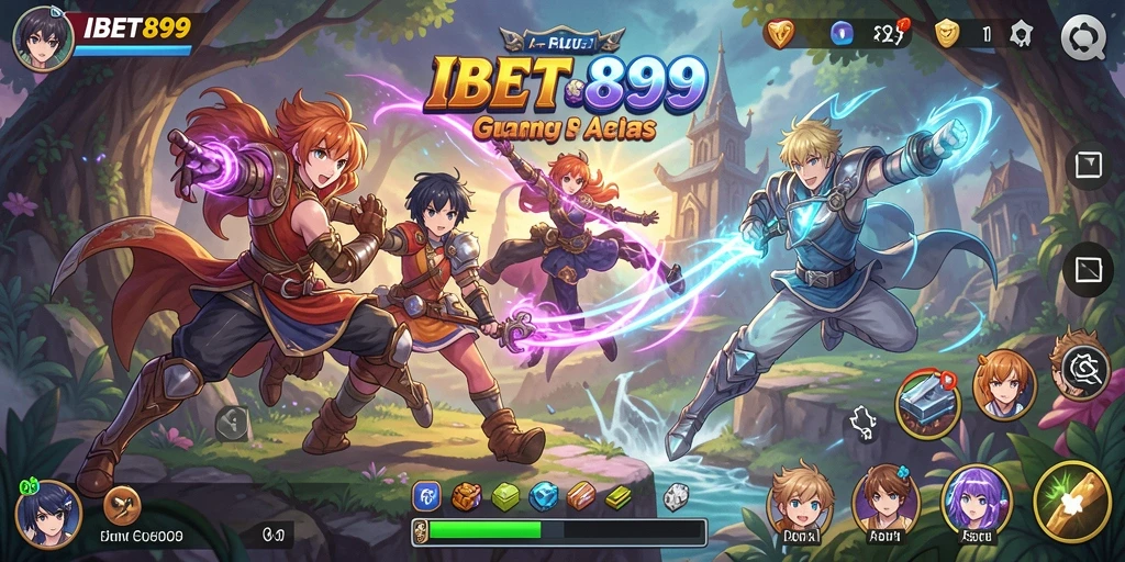 Tampilan menarik dari gameplay IBET899 dengan karakter Anime.