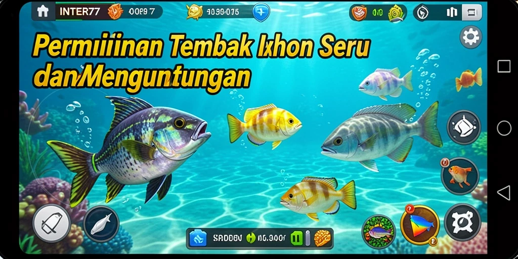 Tampilan gameplay Tembak Ikan yang seru dan mendebarkan.