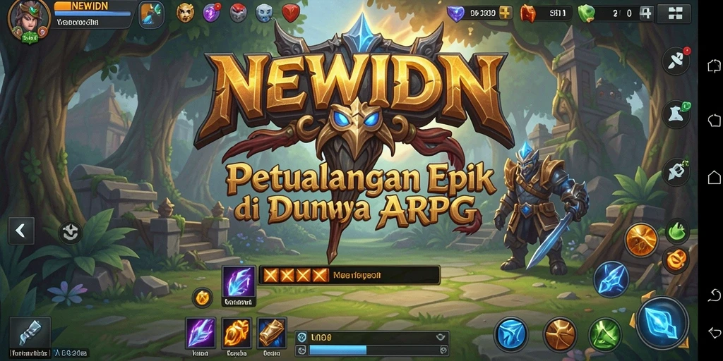 Tangkapan layar gameplay NEWIDN menampilkan aksi pertempuran yang mendebarkan.