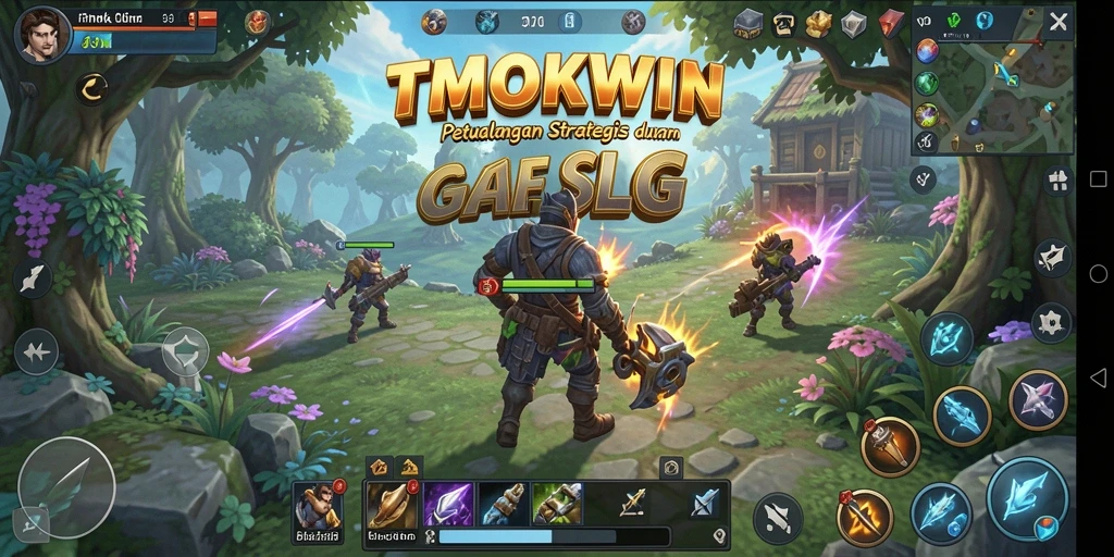 Gameplay SLG yang seru dan penuh strategi dalam TMOKWIN.
