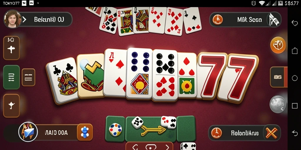 Screenshot gameplay TOKYO77 menampilkan keseruan bermain Domino.